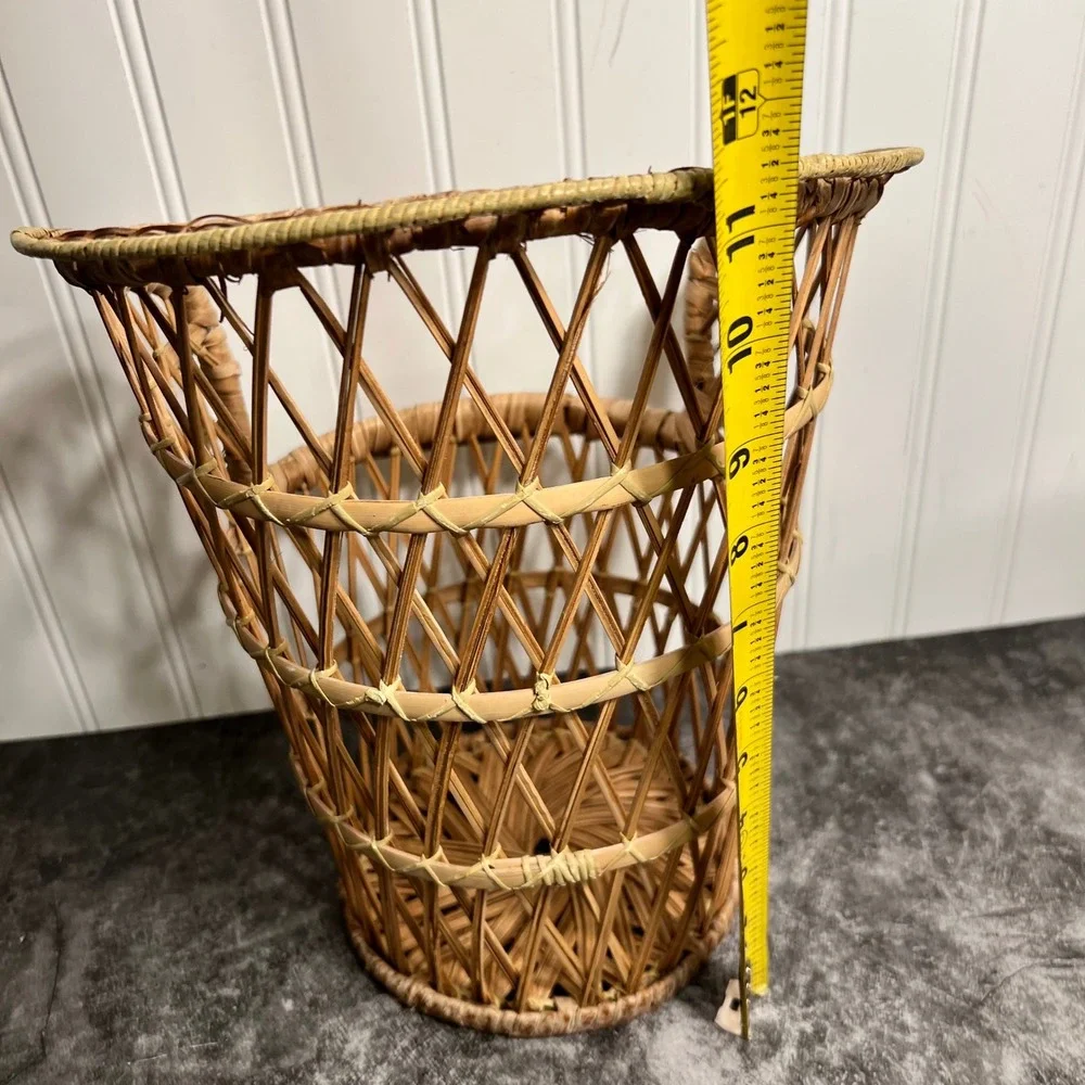 Vintage Wicker Planter Basket | Boho Cottage